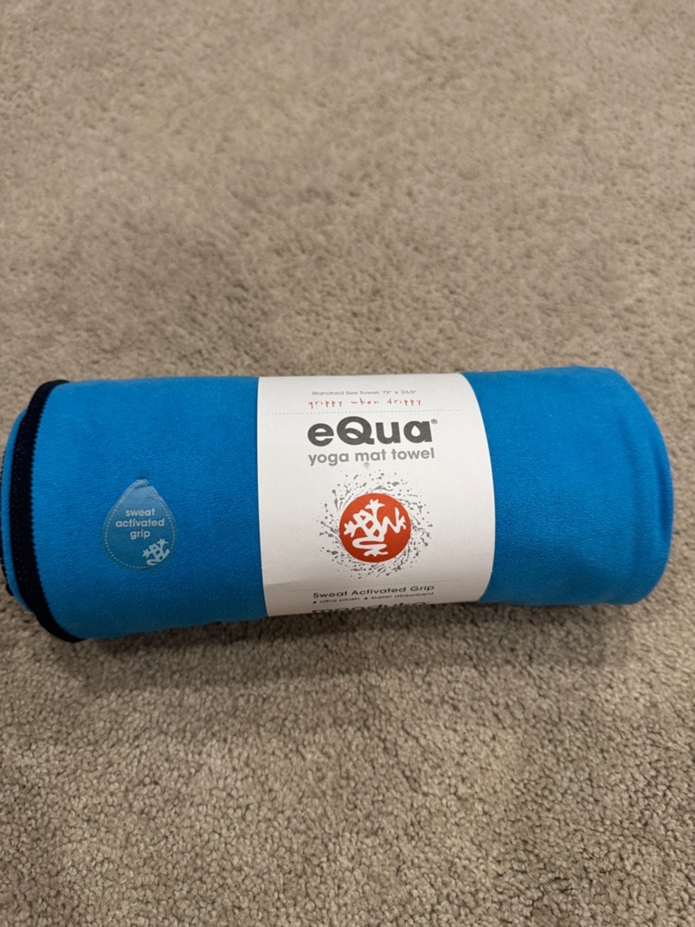manduka Bright Blue eQua Yoga Towel